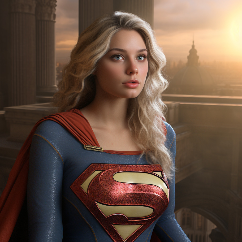 Midjourney Image: Supergirl in Michealangelo Style